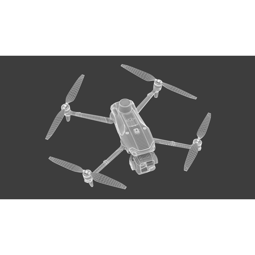 DJI Matrice 4 Drone 3D Model – High Poly PBR Asset, FBX & OBJ - View 21