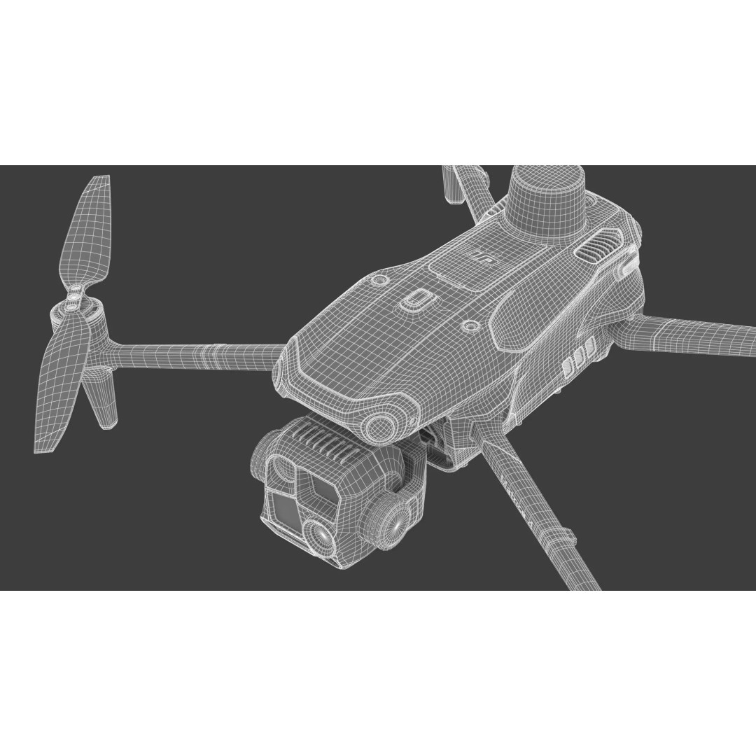 DJI Matrice 4 Drone 3D Model – High Poly PBR Asset, FBX & OBJ - View 24