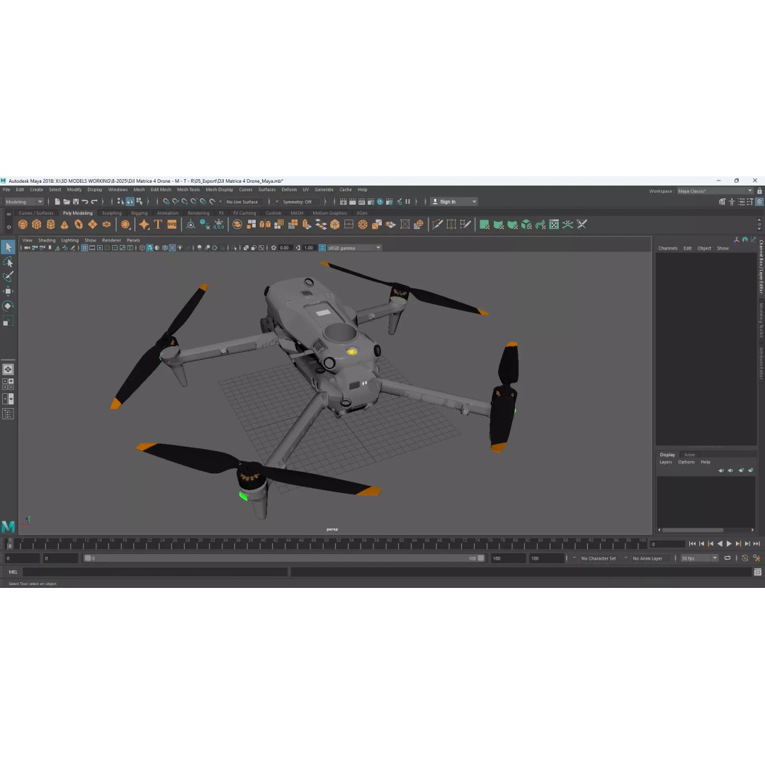 DJI Matrice 4 Drone 3D Model – High Poly PBR Asset, FBX & OBJ - View 26