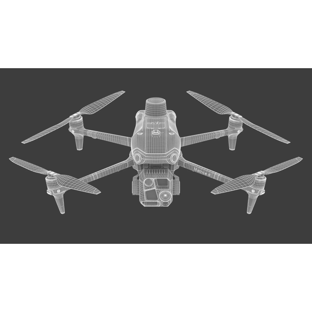 DJI Matrice 4 Drone 3D Model – High Poly PBR Asset, FBX & OBJ - View 3