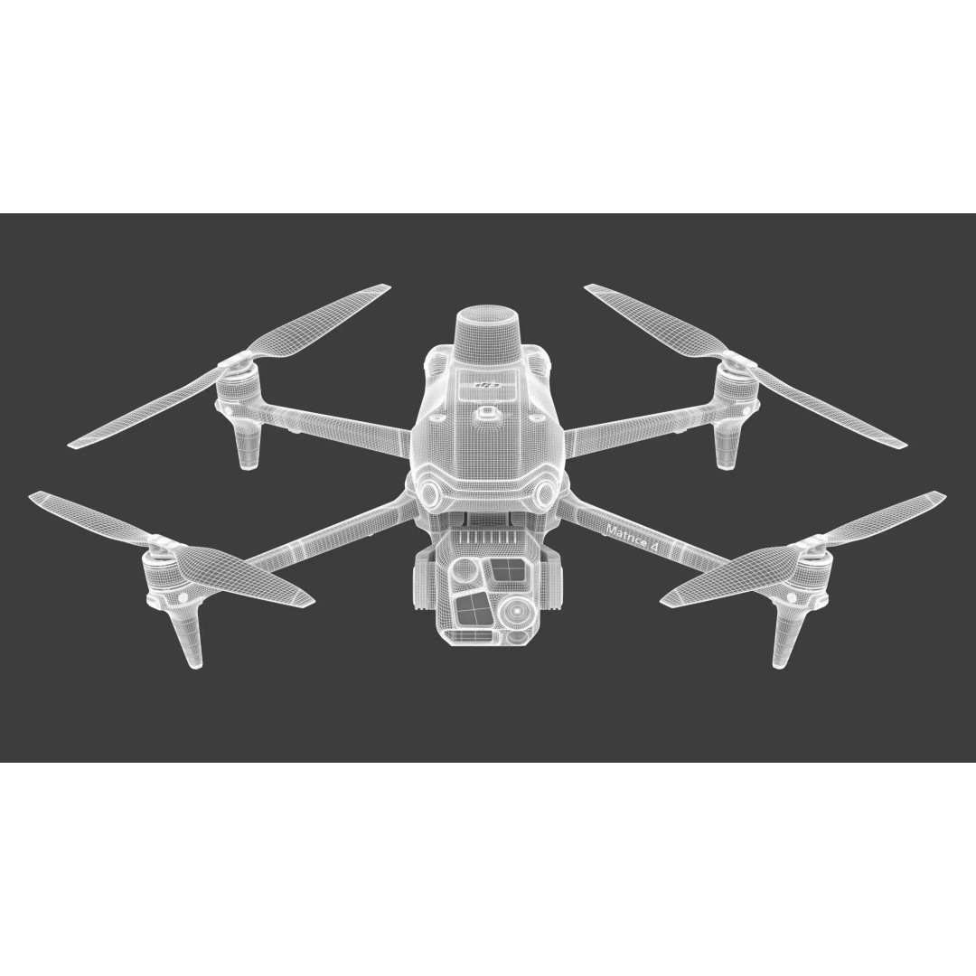 DJI Matrice 4 Drone 3D Model – High Poly PBR Asset, FBX & OBJ - View 4