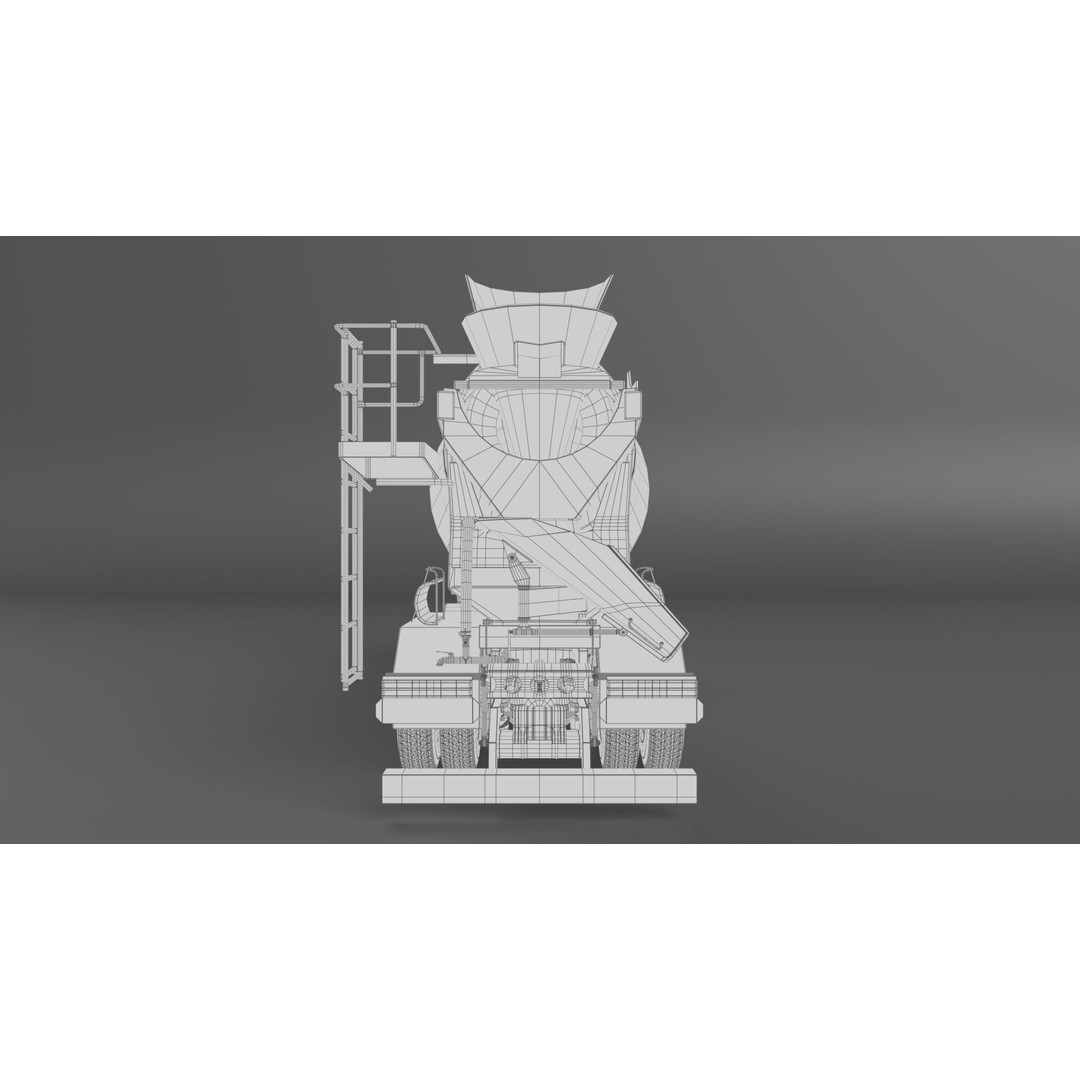 Mercedes ACTROS 4141 B Cement Mixer 3D Model – High Poly PBR Asset, FBX & Blender - View 23