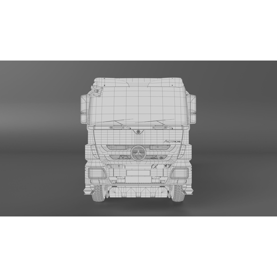Mercedes ACTROS 4141 B Cement Mixer 3D Model – High Poly PBR Asset, FBX & Blender - View 29