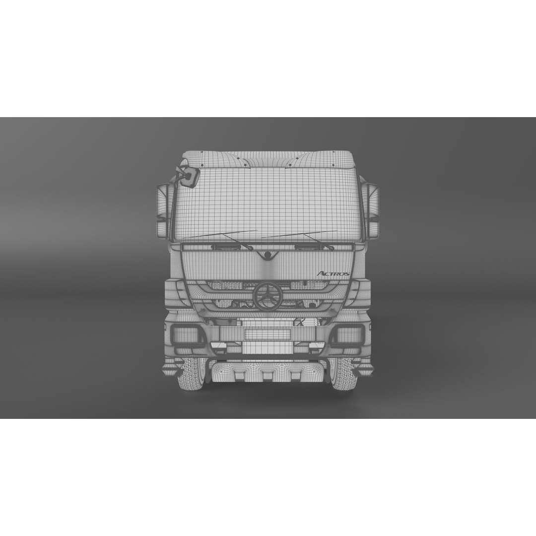 Mercedes ACTROS 4141 B Cement Mixer 3D Model – High Poly PBR Asset, FBX & Blender - View 30