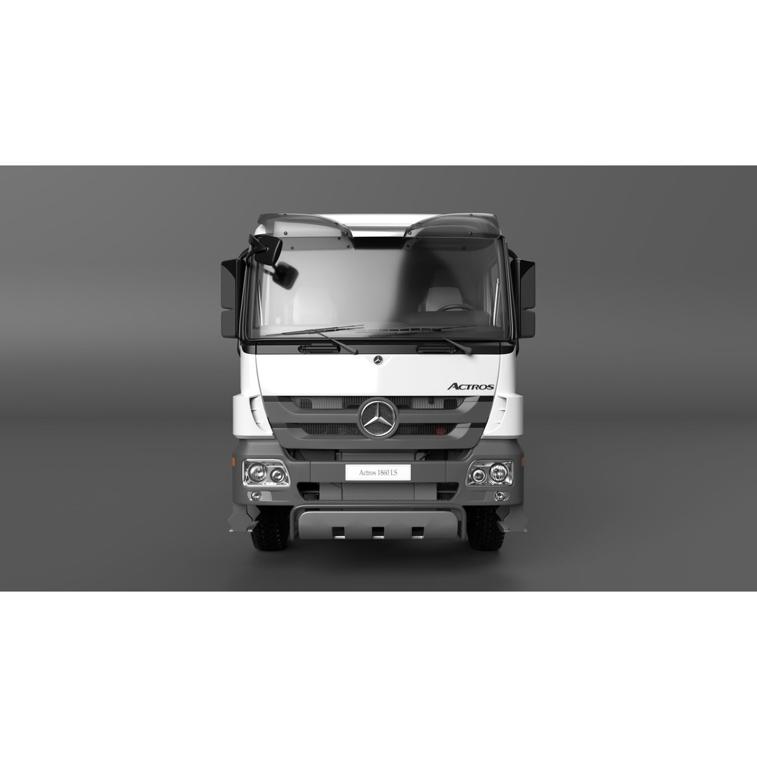 Mercedes ACTROS 4141 B Cement Mixer 3D Model – High Poly PBR Asset, FBX & Blender - View 9