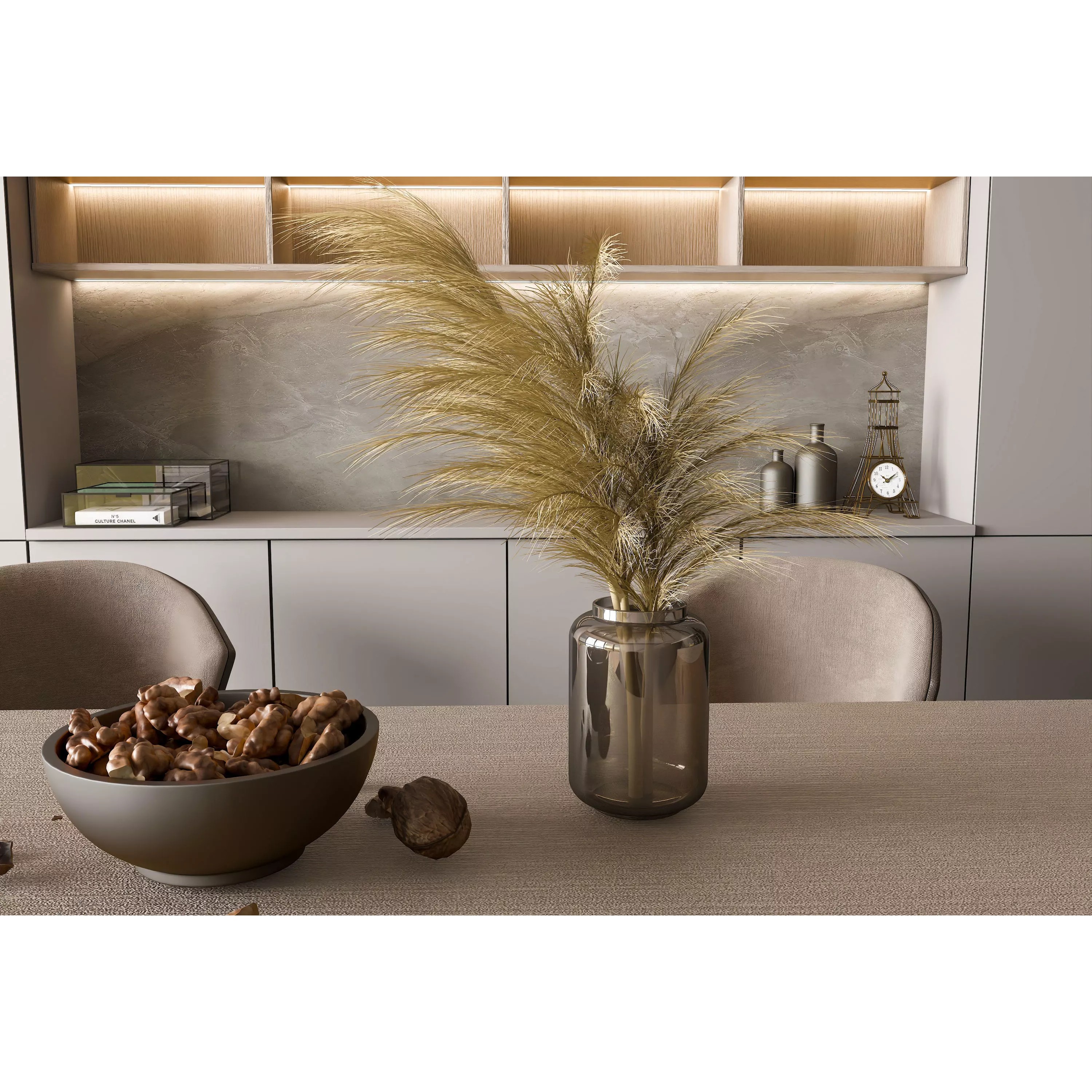 Contemporary Luxury Kitchen Interior - Photorealistic 3D Model - View 6