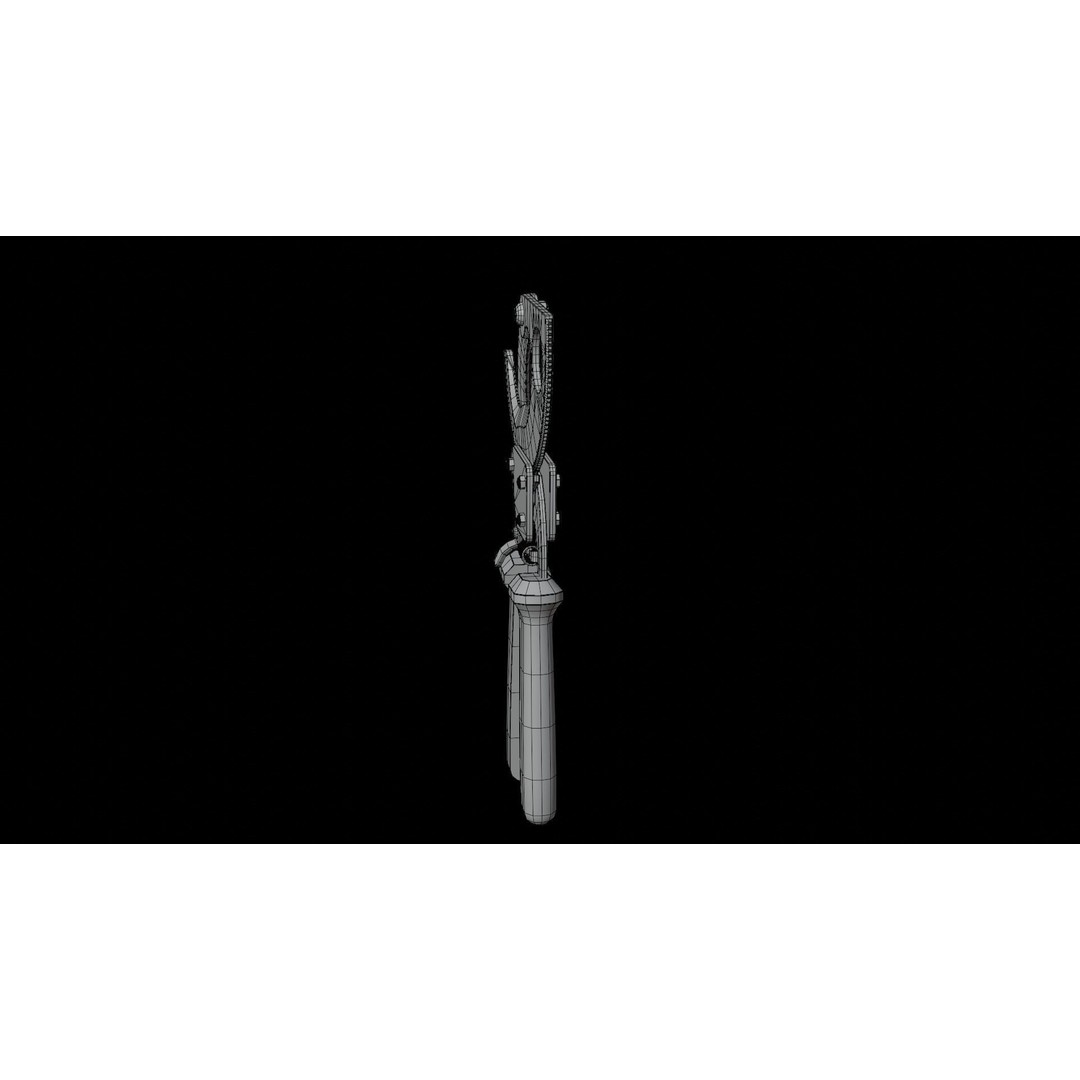 Ratchet Wire Cutters 3D Model – Low Poly PBR Tool, FBX, OBJ - View 17
