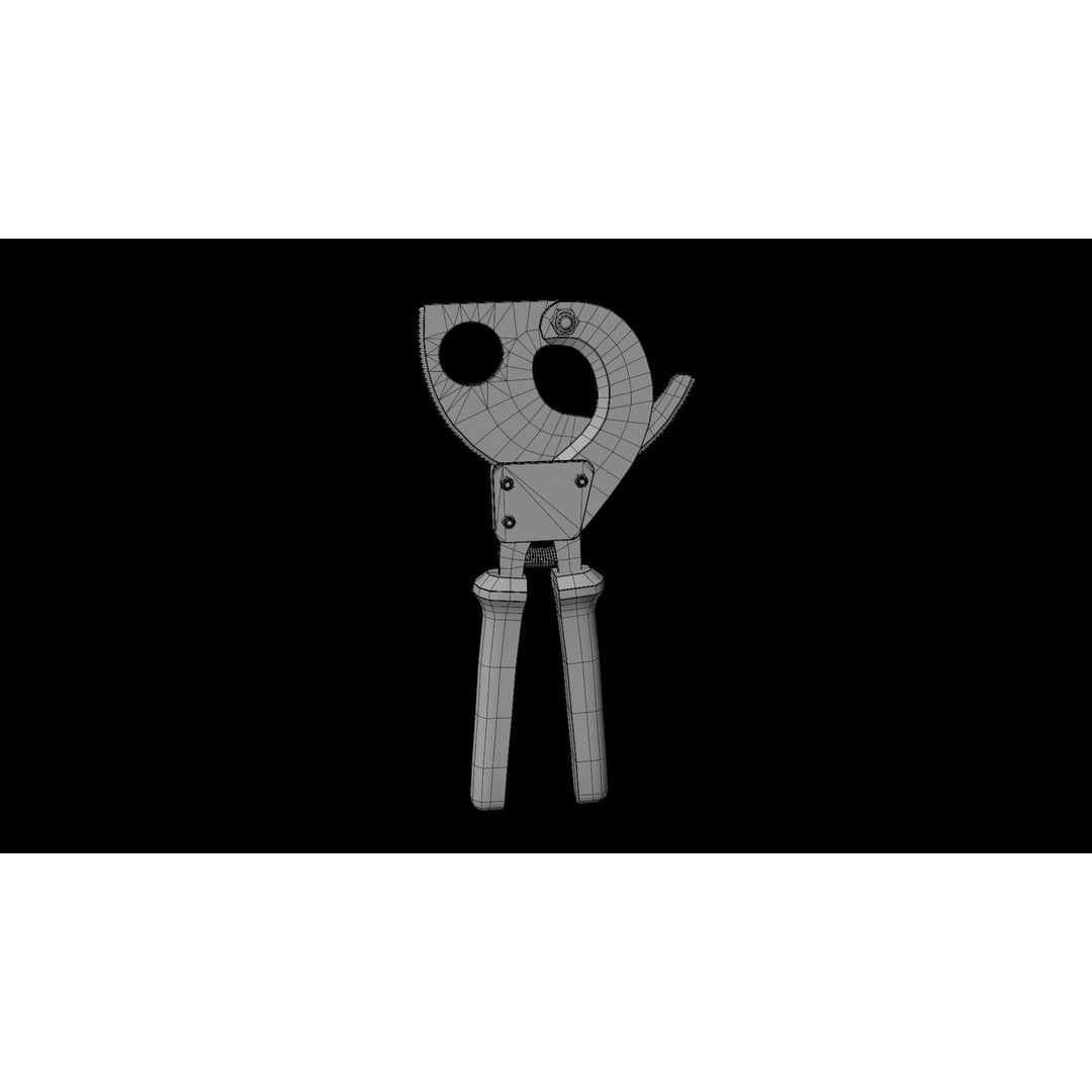 Ratchet Wire Cutters 3D Model – Low Poly PBR Tool, FBX, OBJ - View 18