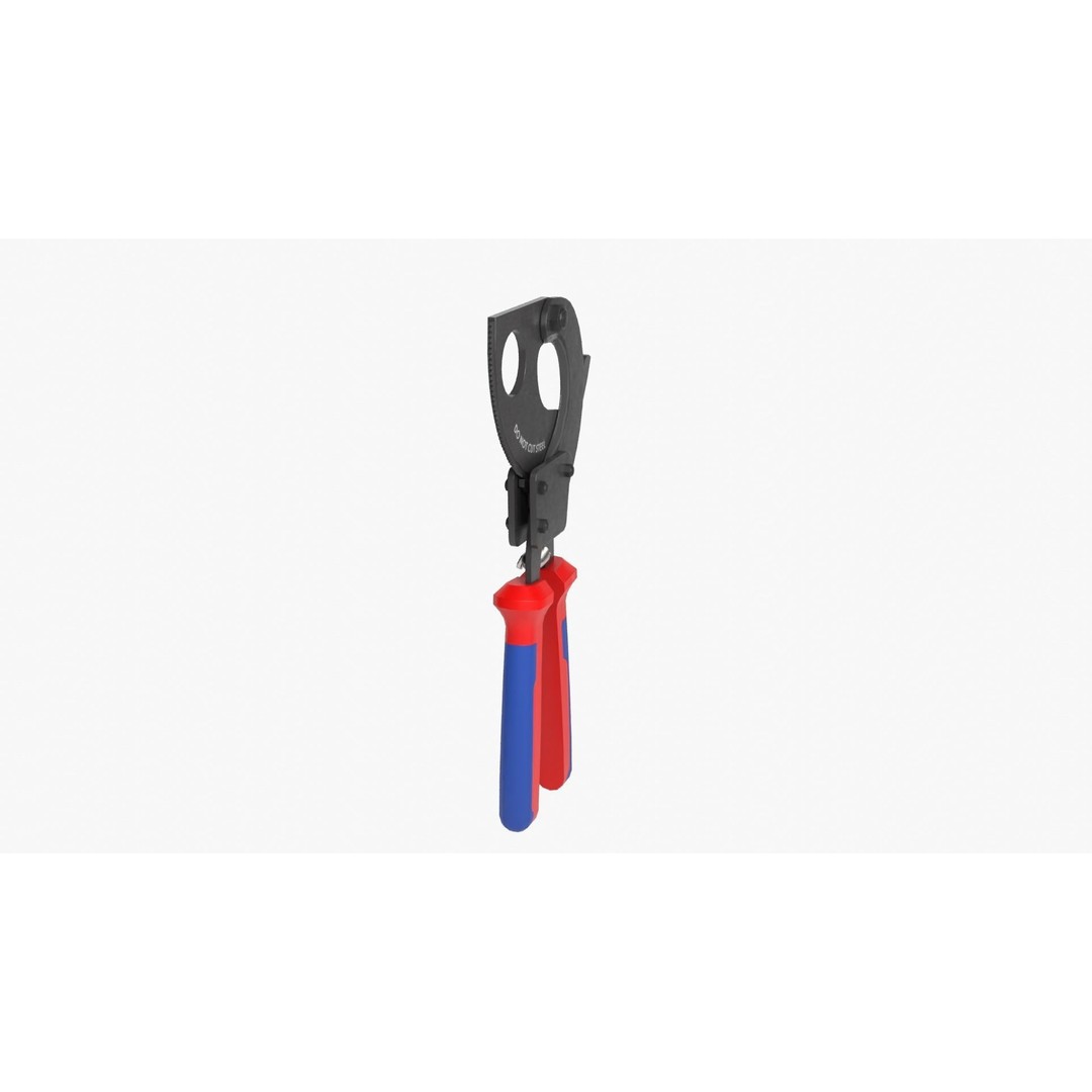 Ratchet Wire Cutters 3D Model – Low Poly PBR Tool, FBX, OBJ - View 7