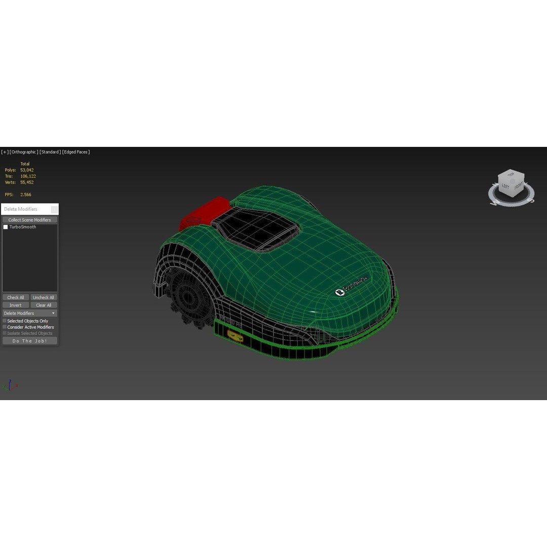 Robomow RK4000 3D Model – High Poly Robot Lawn Mower, FBX, OBJ, PBR - View 6