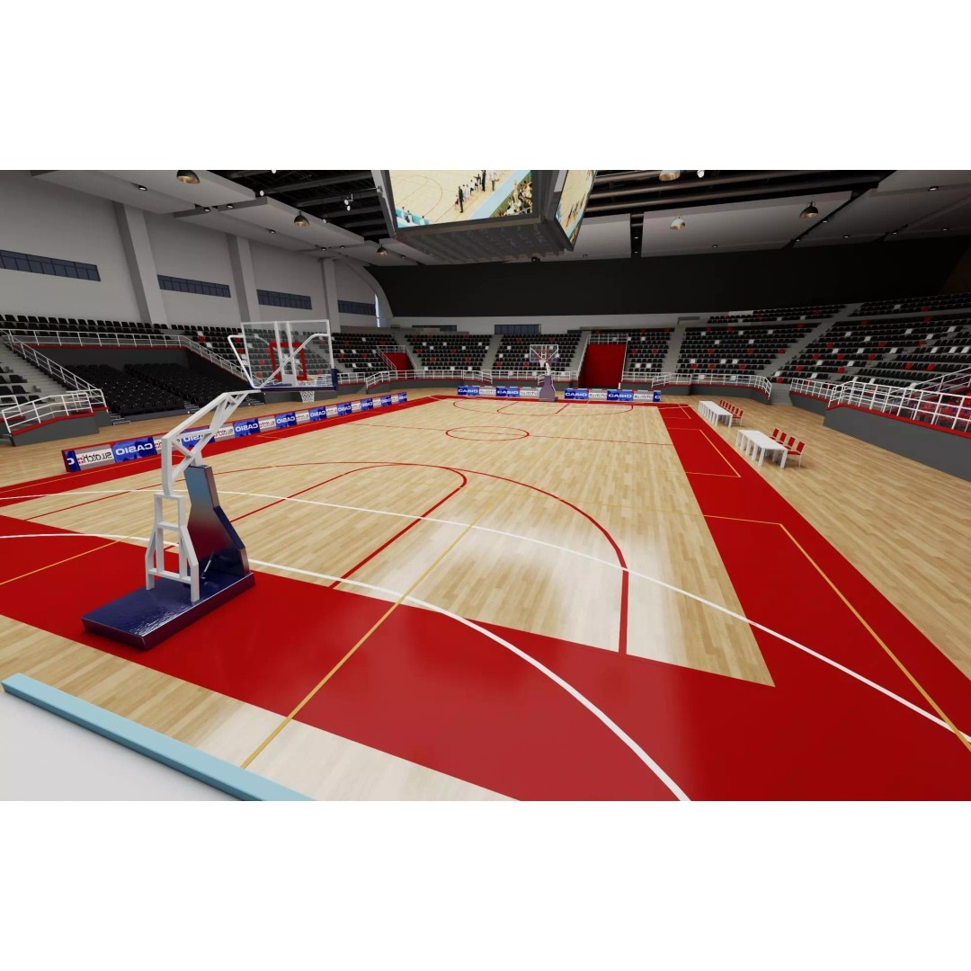 Indoor Basketball Arena 3D Model – Low Poly Rigged Game Asset, FBX - View 6