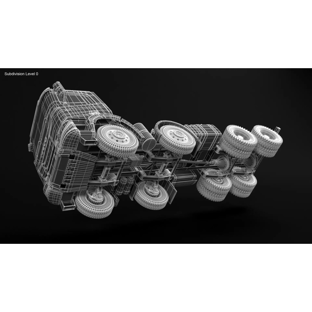 Iveco Stralis X-WAY 3D Model – High Poly Truck Asset, PBR Textures