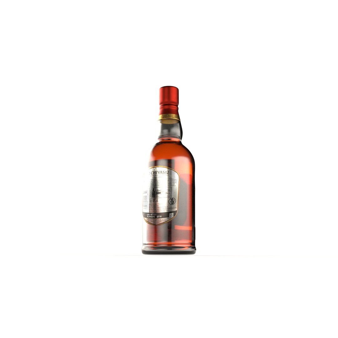 Chivas Scotch Whisky Bottle 3D Model – Low Poly PBR Asset, Blender & FBX - View 5