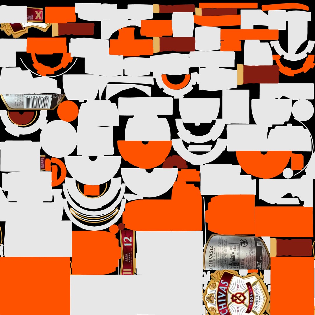 Chivas Scotch Whisky Bottle 3D Model – Low Poly PBR Asset, Blender & FBX - View 8