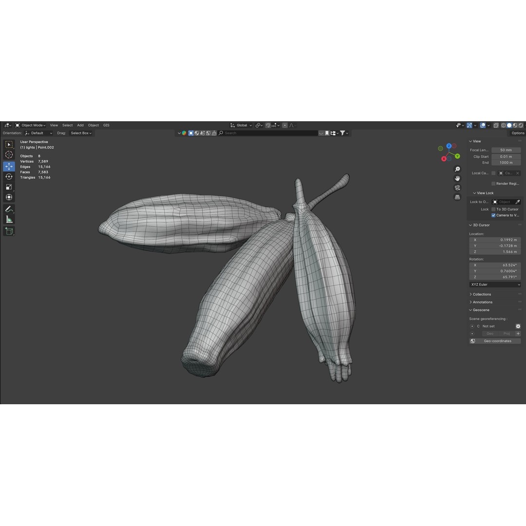 Cumin 3D Model – Low Poly Game Asset, PBR Textures, Blender
