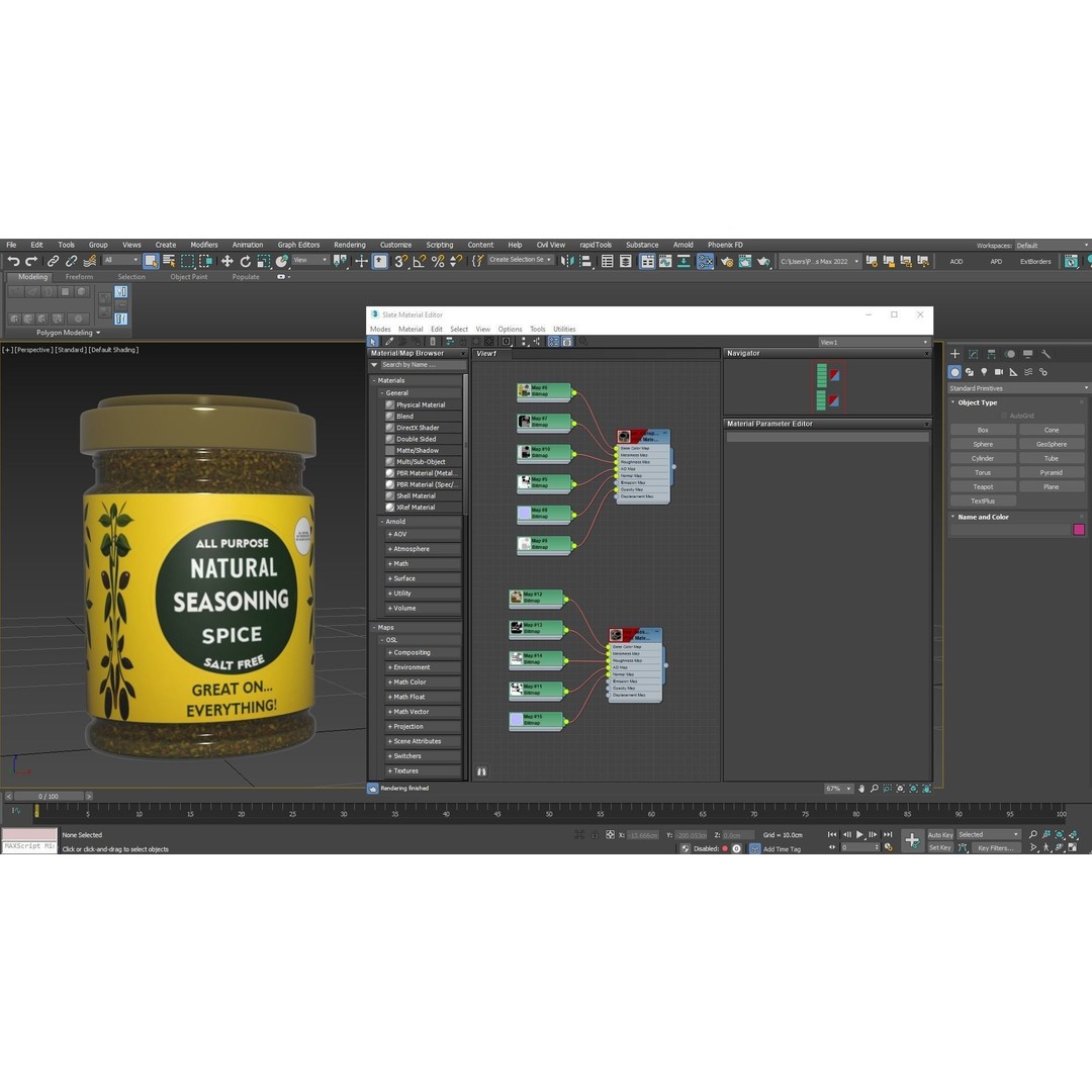 Natural Seasoning Spice Jar 3D Model – Low Poly PBR Kitchen Asset, FBX