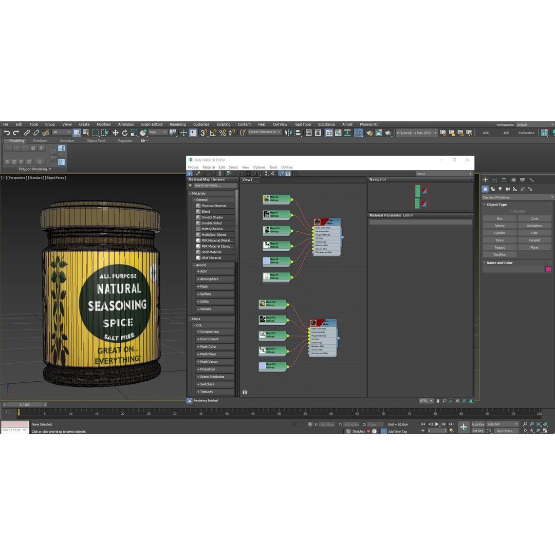 Natural Seasoning Spice Jar 3D Model – Low Poly PBR Kitchen Asset, FBX - View 11