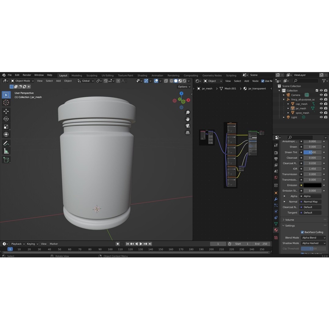 Natural Seasoning Spice Jar 3D Model – Low Poly PBR Kitchen Asset, FBX - View 7