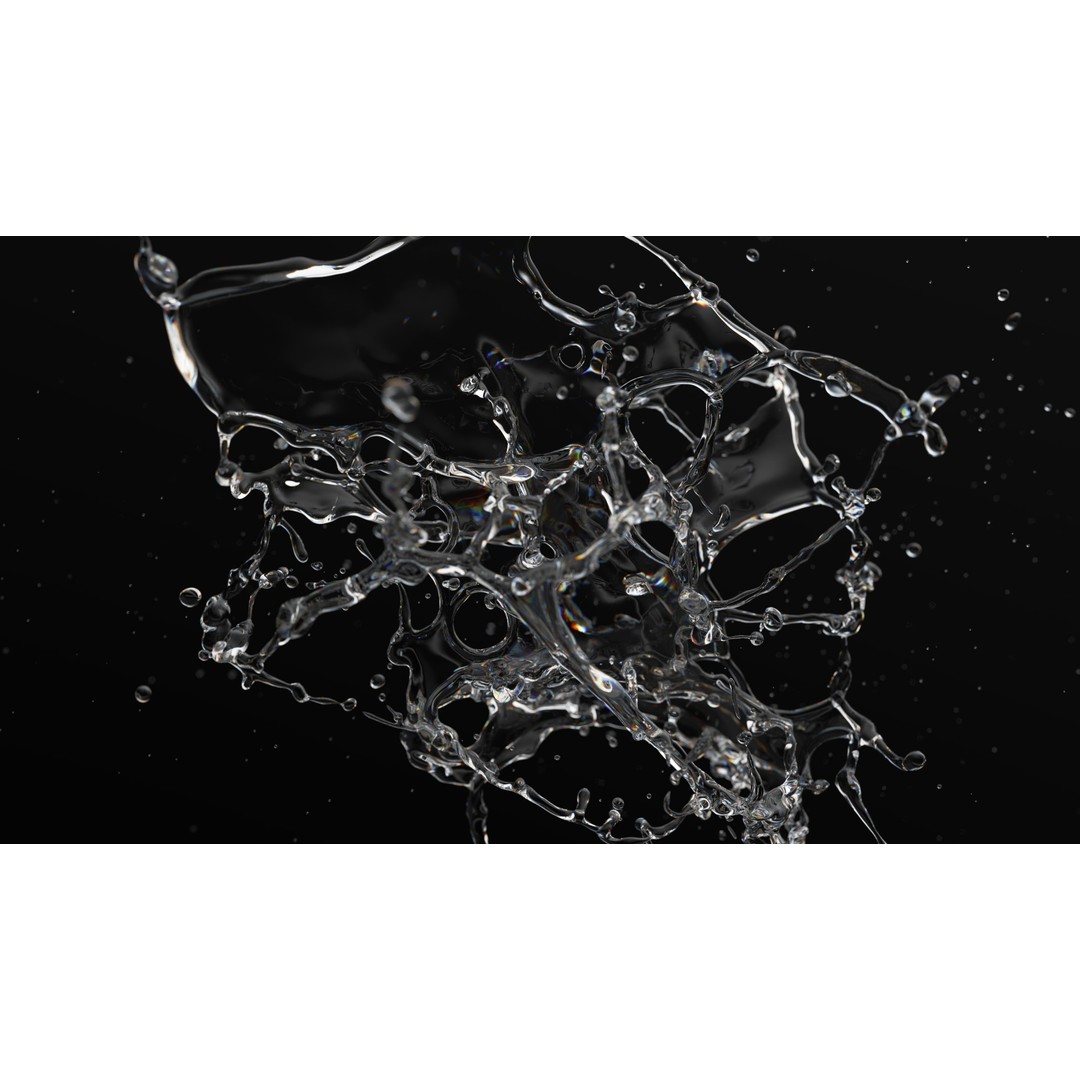 Splash Explosion 3D Model – Animated Fluid Simulation, Alembic - View 4