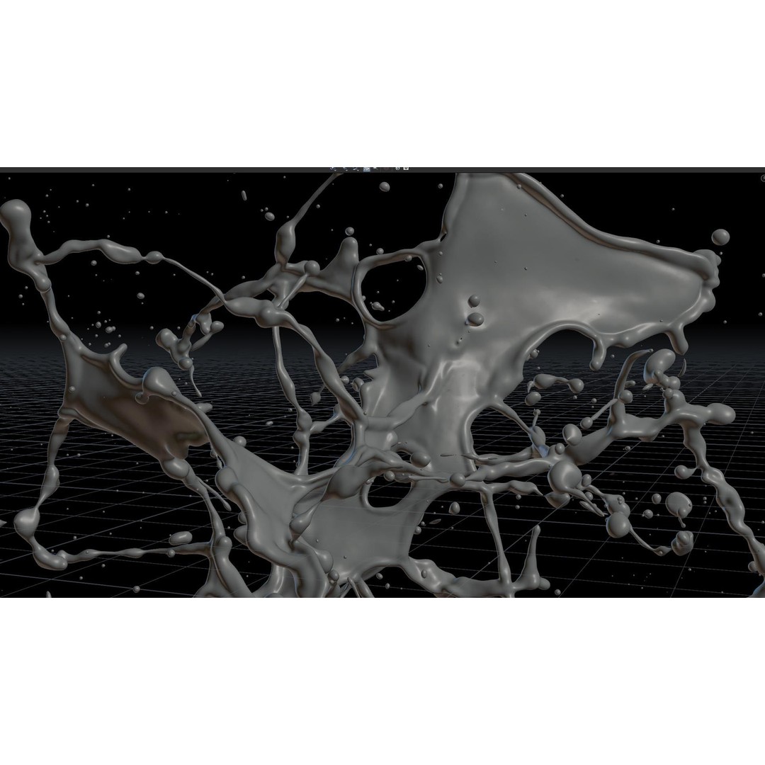 Splash Explosion 3D Model – Animated Fluid Simulation, Alembic - View 7