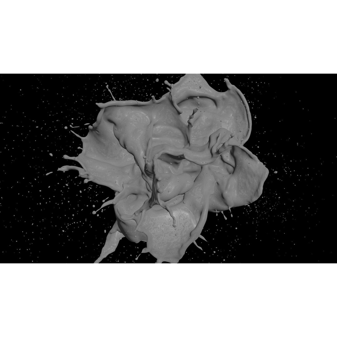 Splash Explosion 3D Model – Animated Fluid Simulation, Alembic - View 8