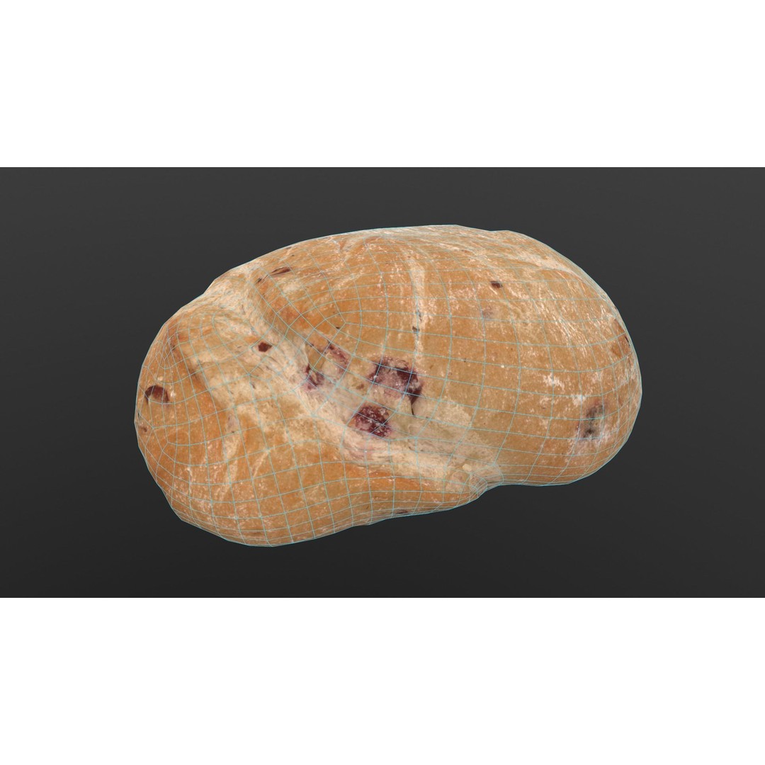 Cranberry Bread 3D Model – Low Poly PBR Game Asset, FBX - View 14