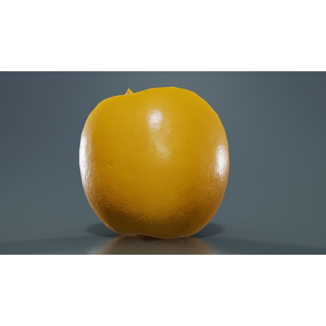 Apple 3D Model – Low Poly Fruit Asset with PBR Textures, Blender - View 15