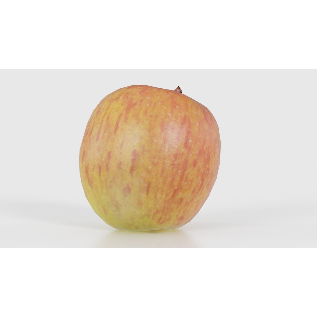 Apple 3D Model – Low Poly Fruit Asset with PBR Textures, Blender - View 20