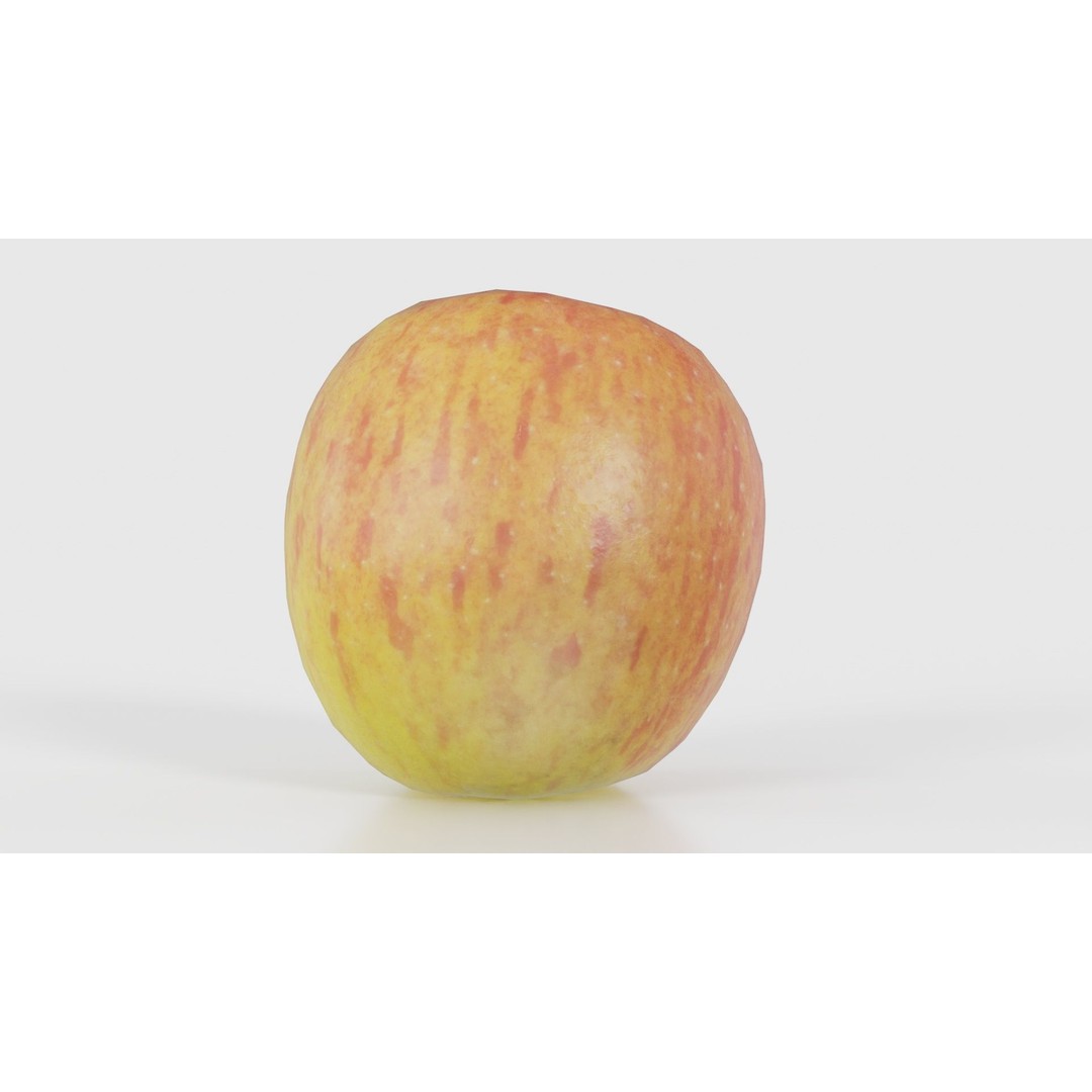 Apple 3D Model – Low Poly Fruit Asset with PBR Textures, Blender - View 21