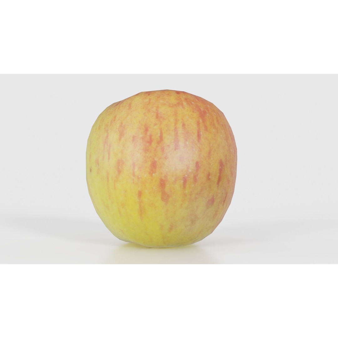 Apple 3D Model – Low Poly Fruit Asset with PBR Textures, Blender - View 22