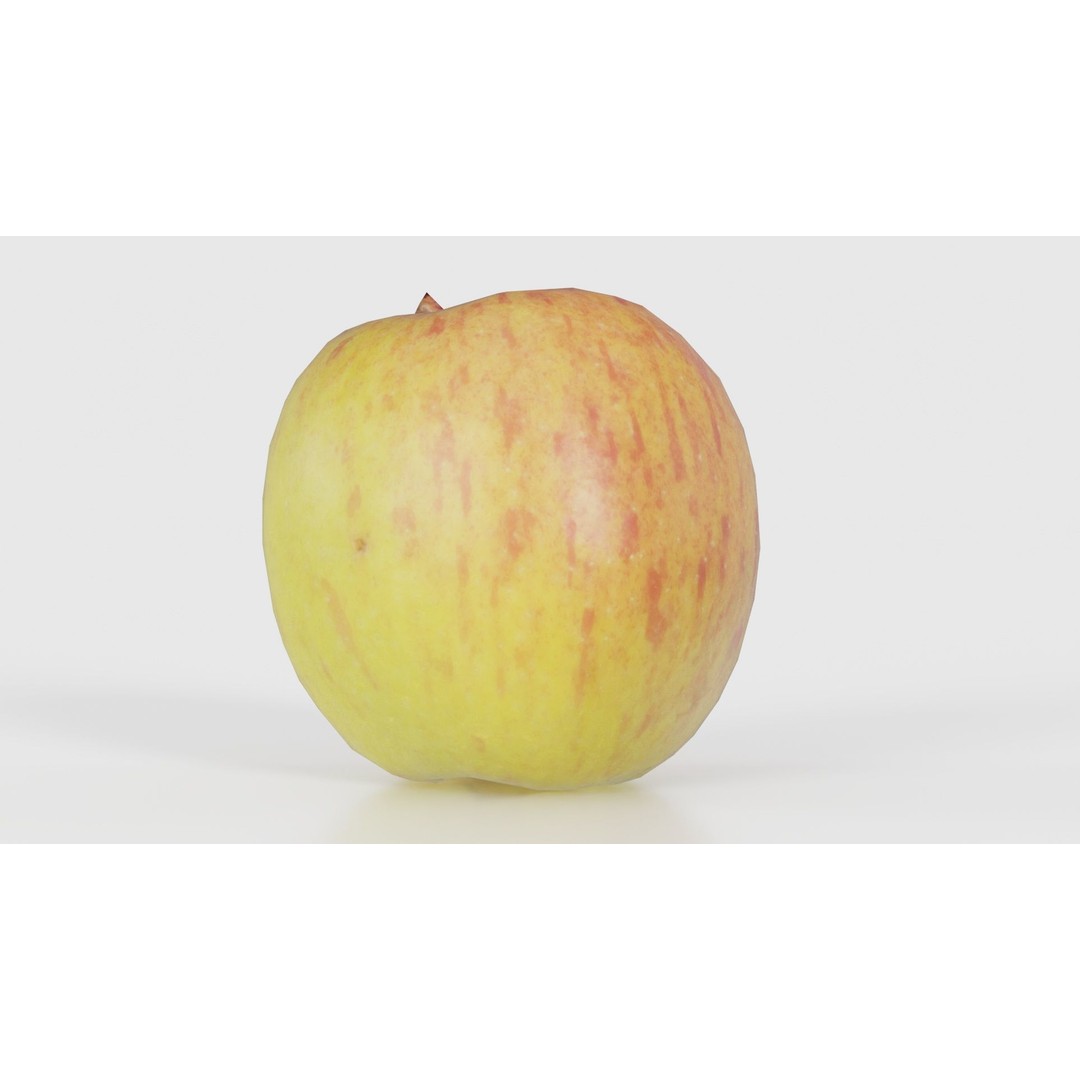 Apple 3D Model – Low Poly Fruit Asset with PBR Textures, Blender - View 23