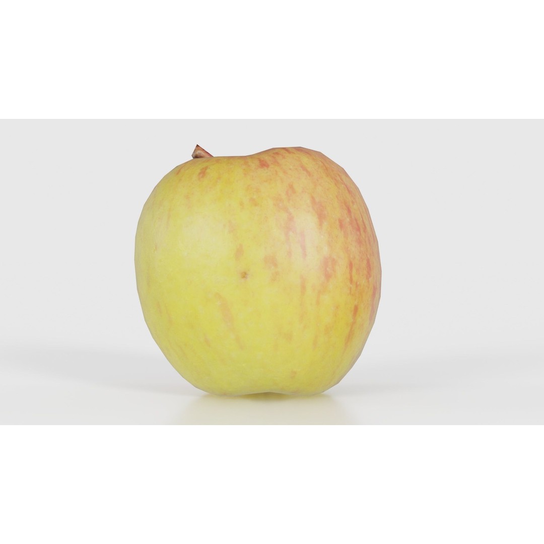 Apple 3D Model – Low Poly Fruit Asset with PBR Textures, Blender - View 24