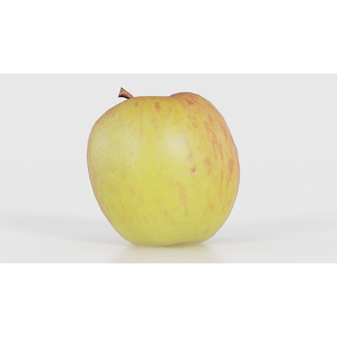 Apple 3D Model – Low Poly Fruit Asset with PBR Textures, Blender - View 25