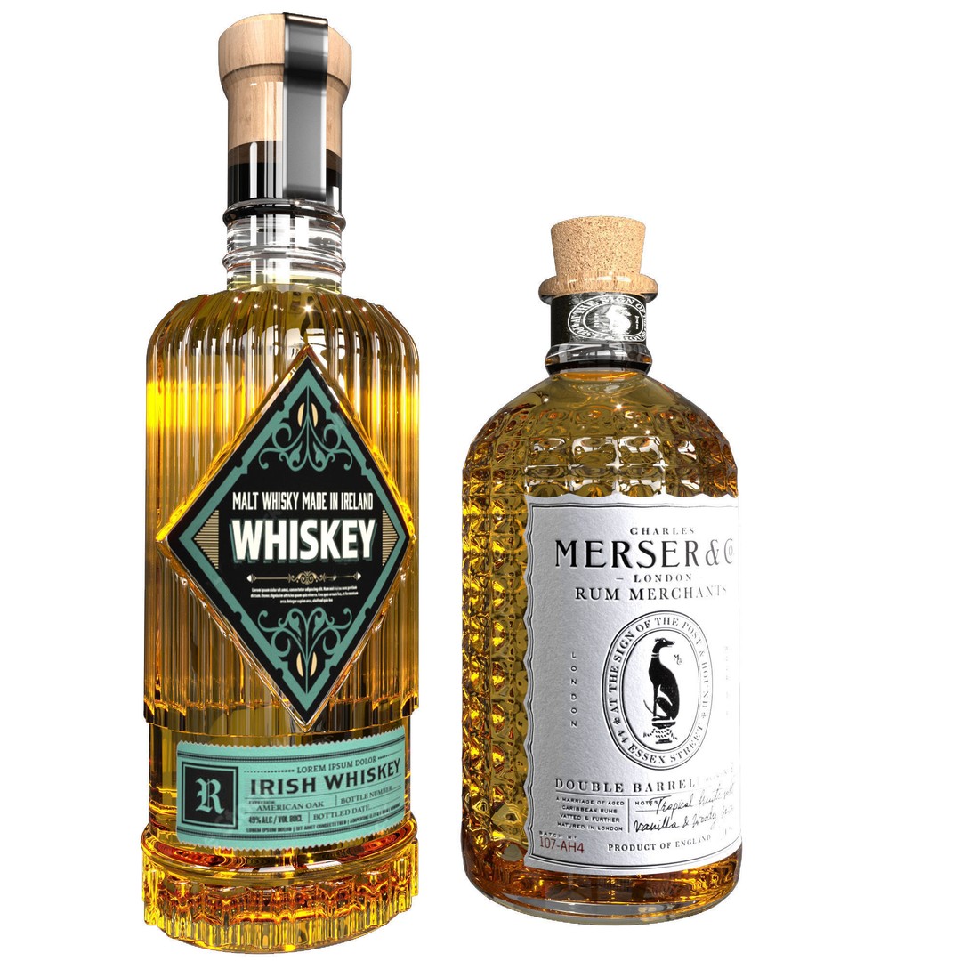Scotch Whiskey Bottle Collection 3D Model – High Detail PBR Asset, FBX - View 12
