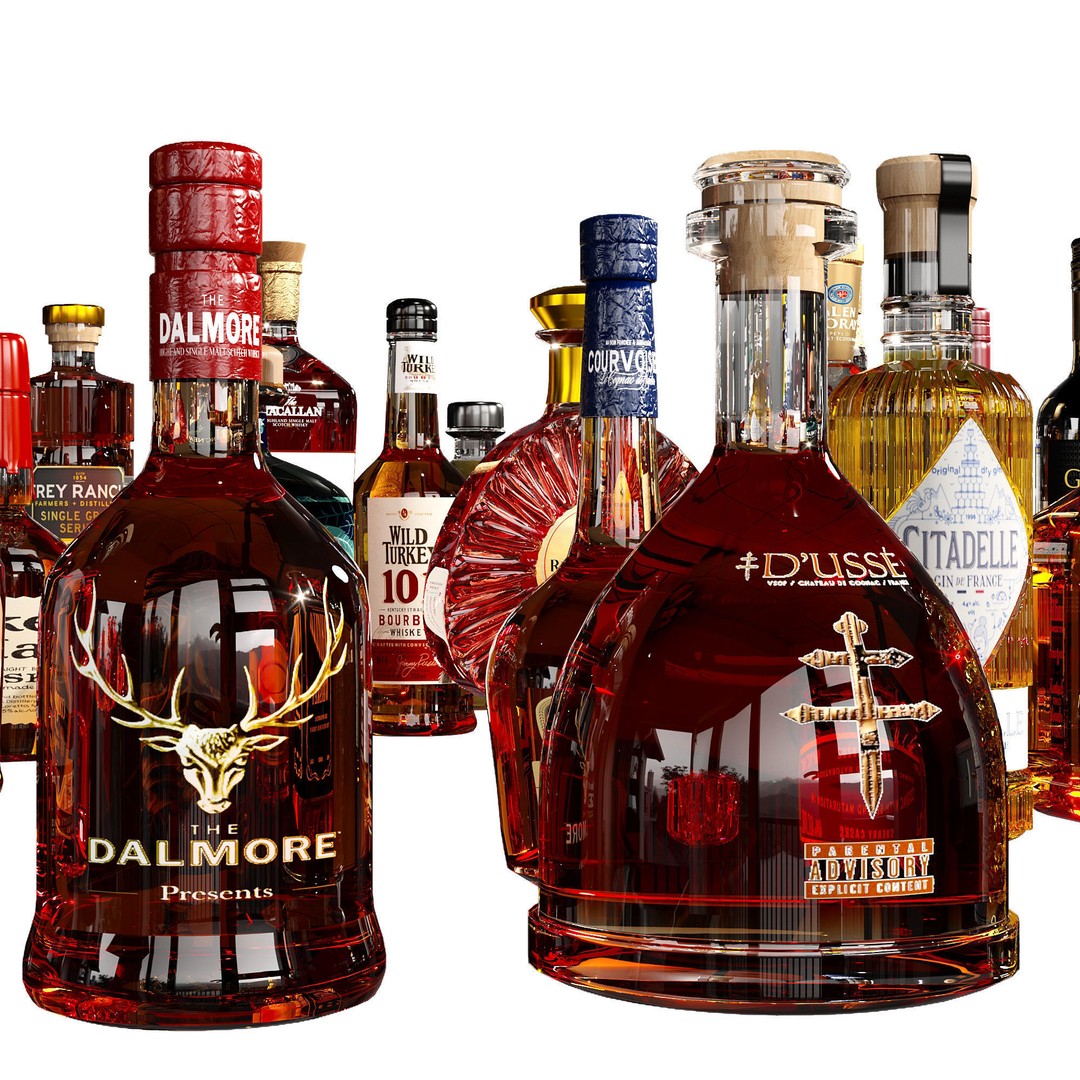 Scotch Whiskey Bottle Collection 3D Model – High Detail PBR Asset, FBX - View 15