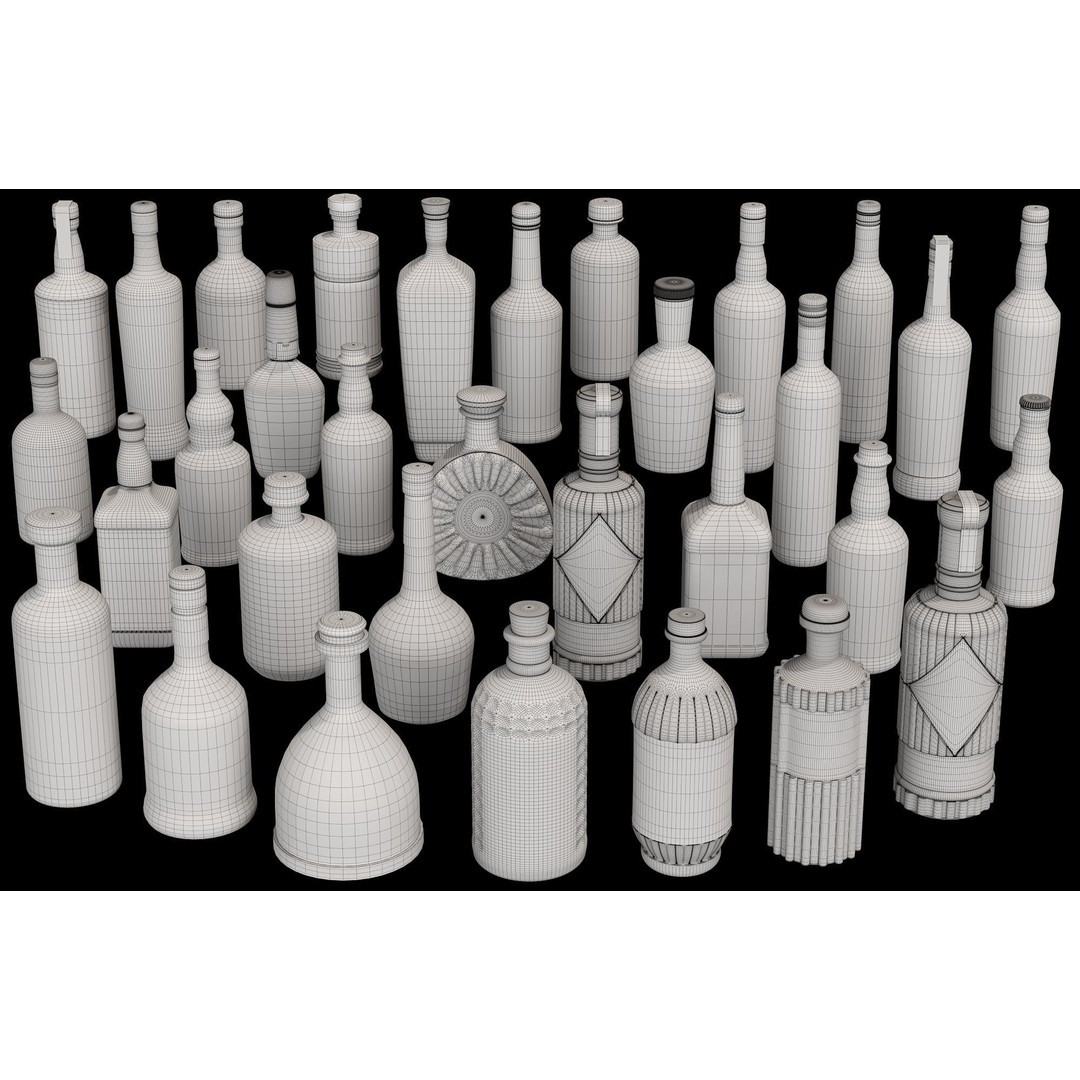 Scotch Whiskey Bottle Collection 3D Model – High Detail PBR Asset, FBX - View 19