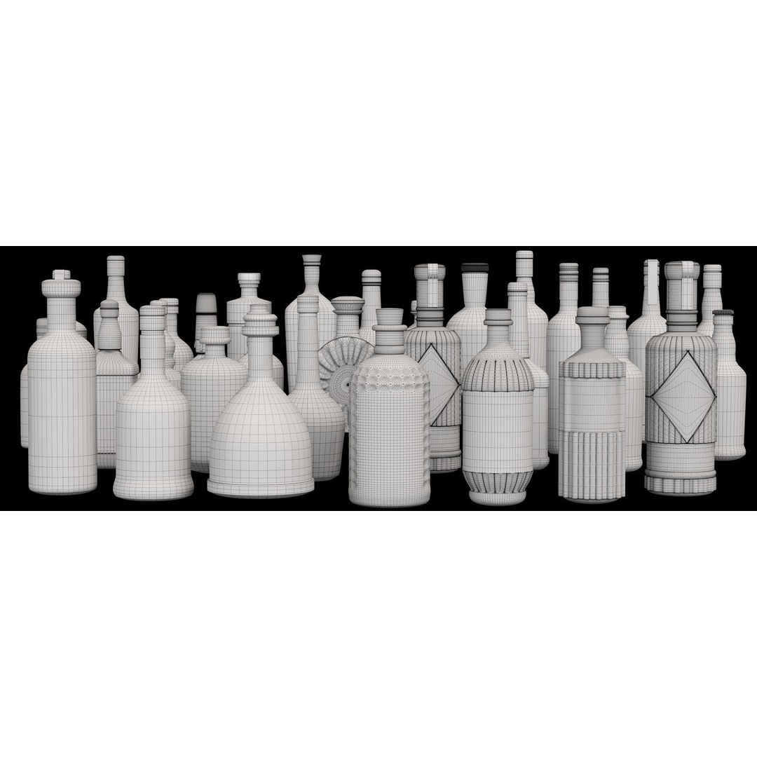 Scotch Whiskey Bottle Collection 3D Model – High Detail PBR Asset, FBX - View 20