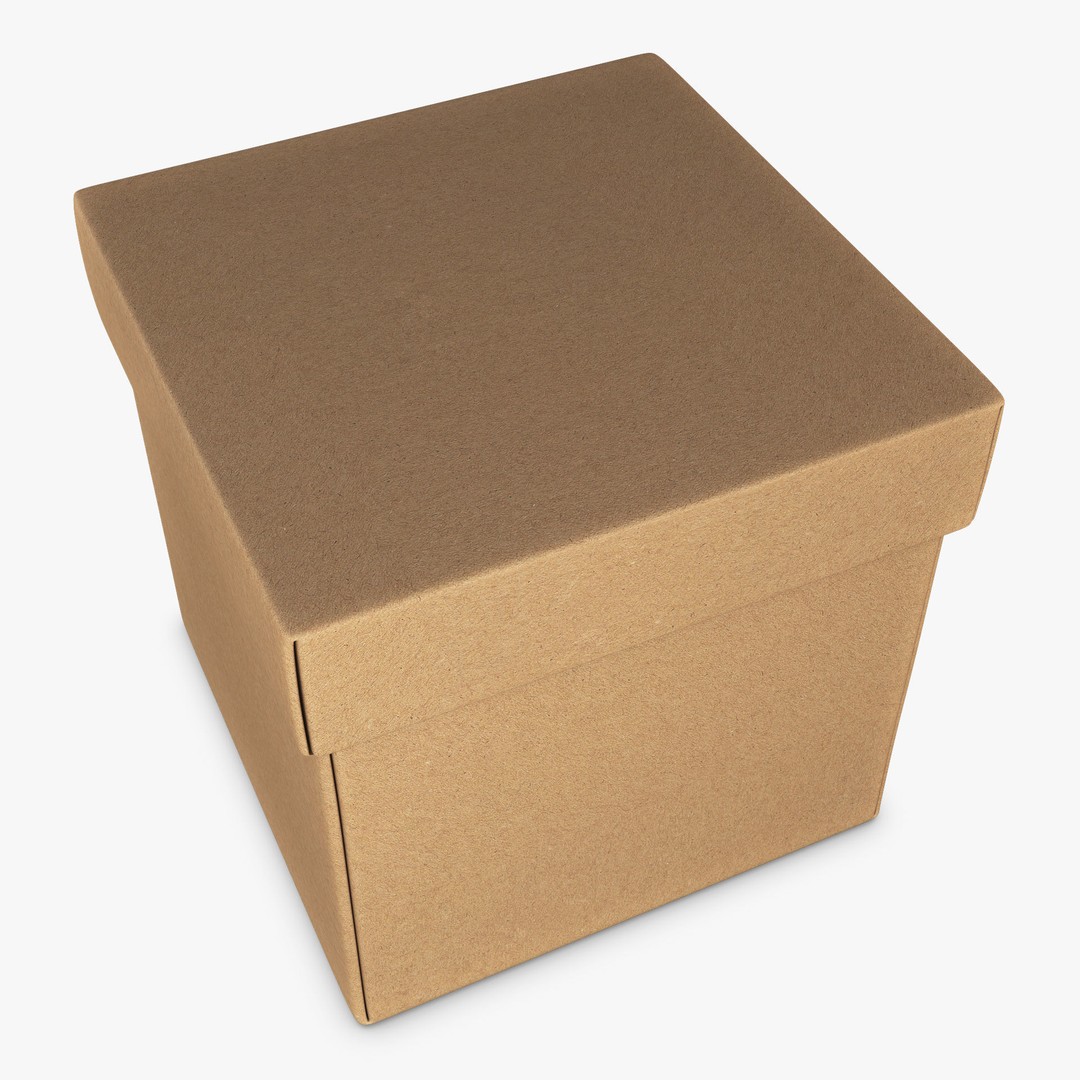 Cardboard Box 3D Model – High Poly PBR Asset, FBX, OBJ - View 5