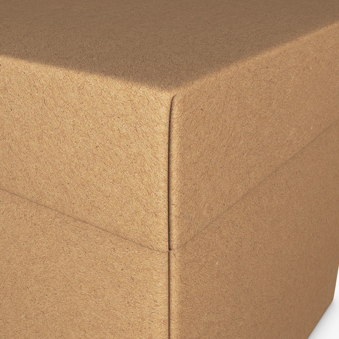 Cardboard Box 3D Model – High Poly PBR Asset, FBX, OBJ - View 8