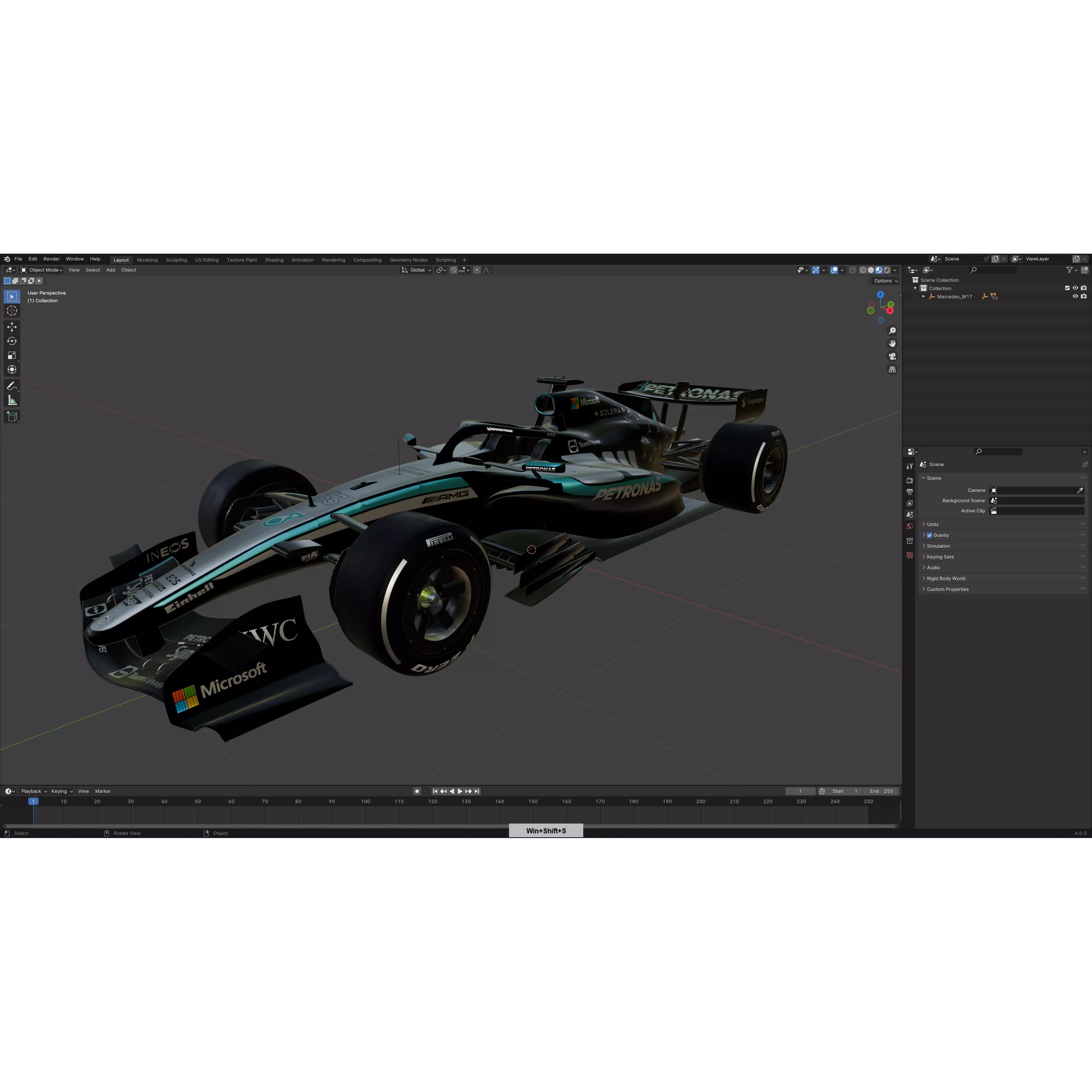 Mercedes-Benz W17 2026 - Game-Ready 3D Model - View 21