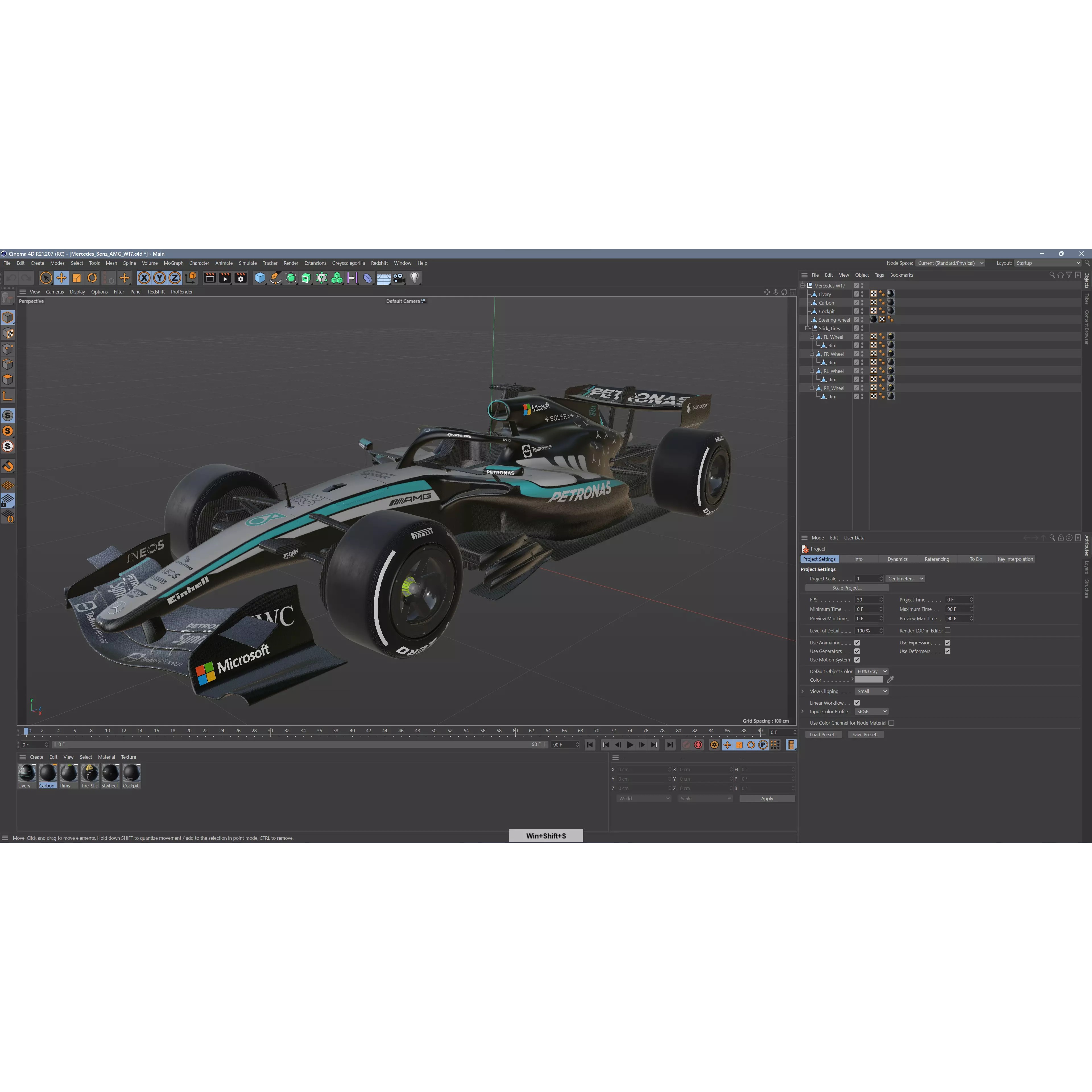 Mercedes-Benz W17 2026 - Game-Ready 3D Model - View 22