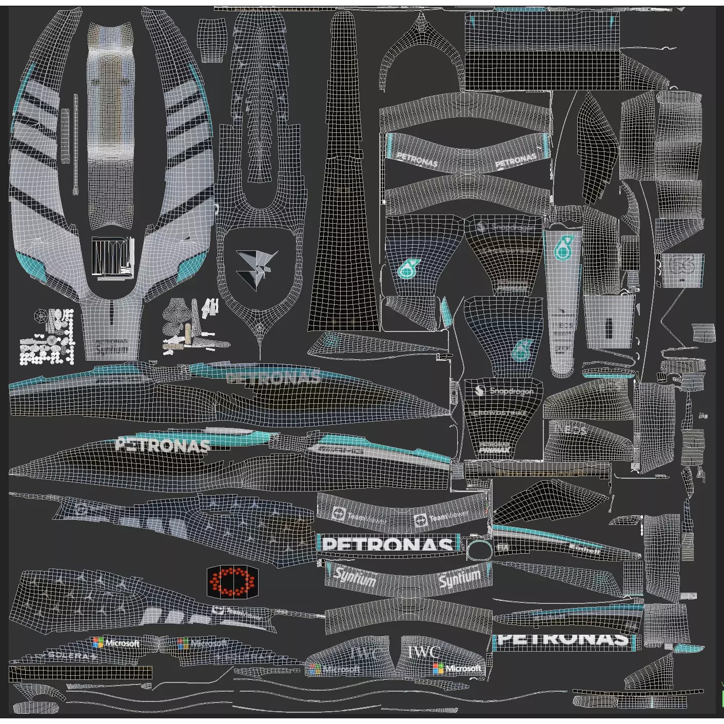 Mercedes-Benz W17 2026 - Game-Ready 3D Model - View 28