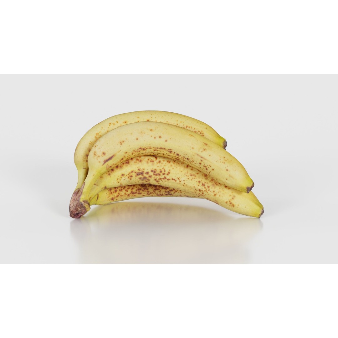 Banana Bunch 3D Model – Low Poly Game Asset, FBX, PBR Textures