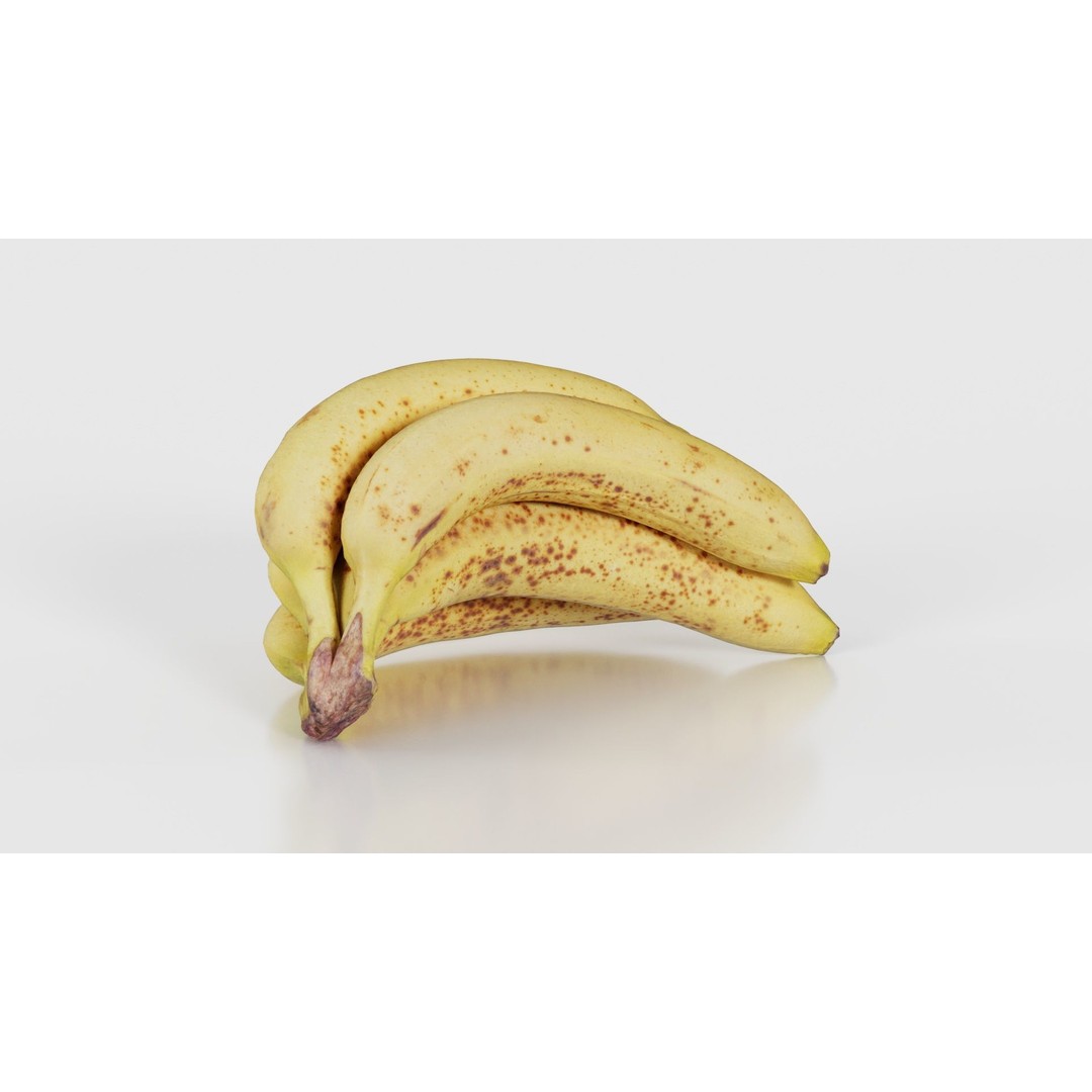 Banana Bunch 3D Model – Low Poly Game Asset, FBX, PBR Textures - View 17