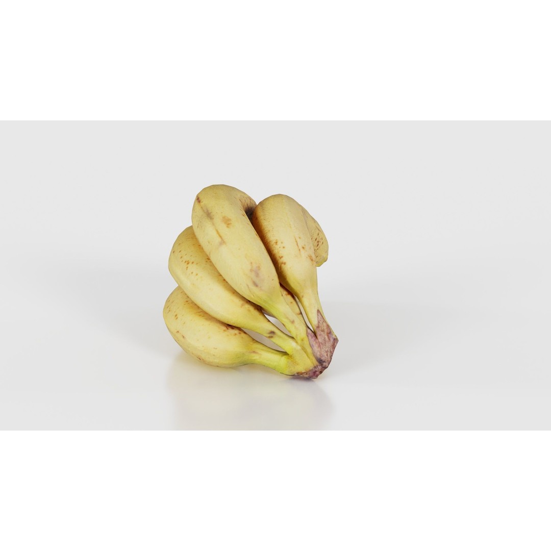 Banana Bunch 3D Model – Low Poly Game Asset, FBX, PBR Textures - View 19