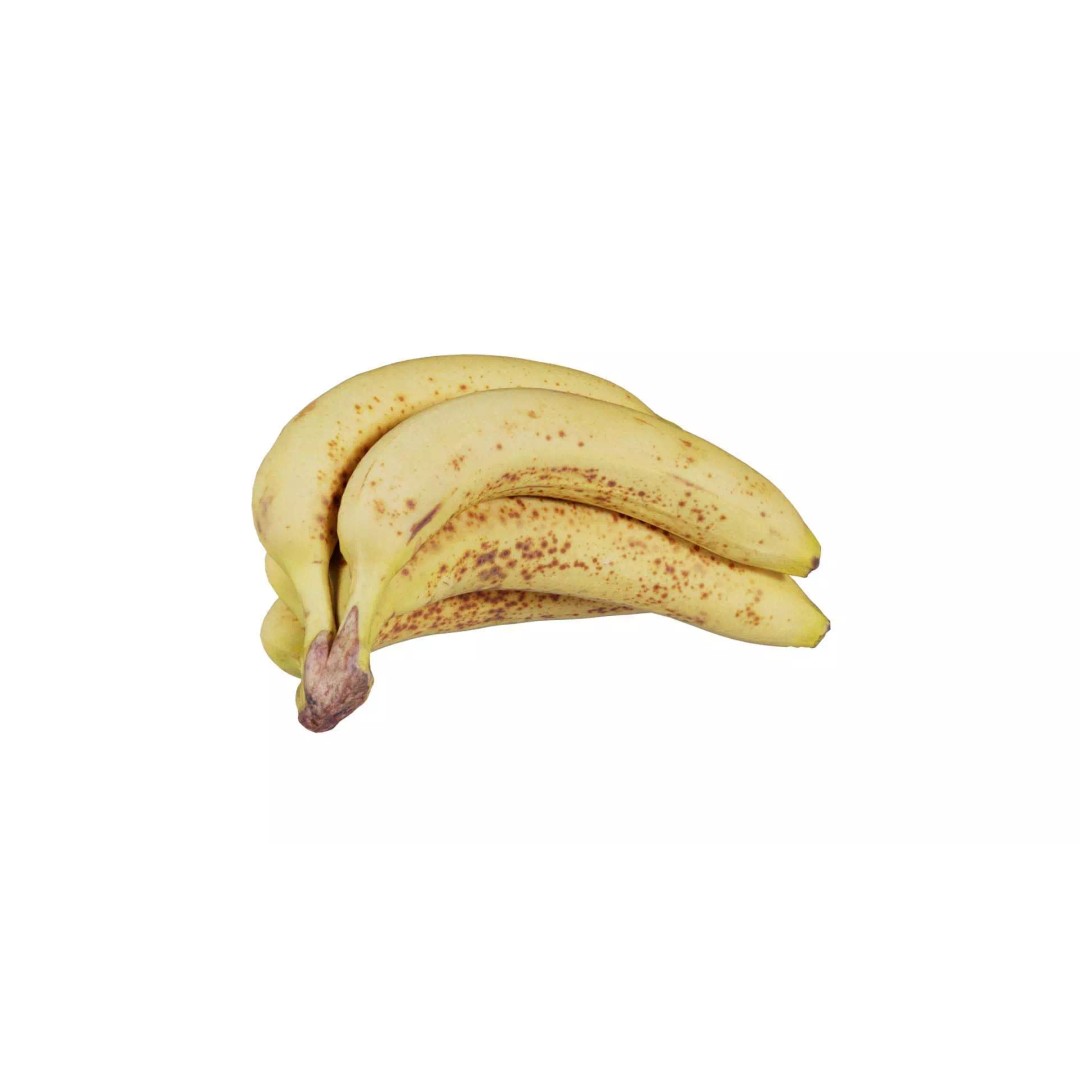 Banana Bunch 3D Model – Low Poly Game Asset, FBX, PBR Textures - View 2