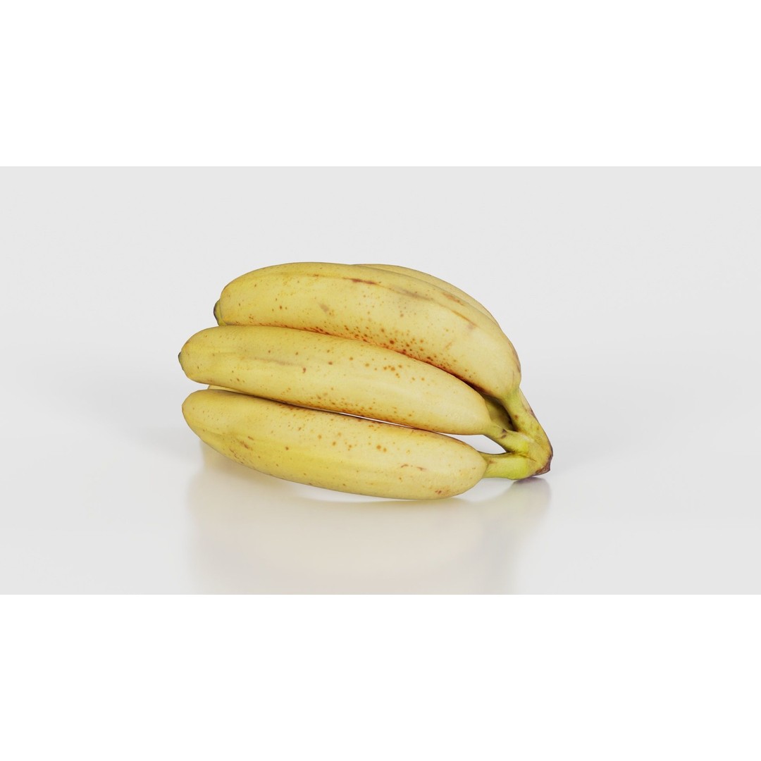Banana Bunch 3D Model – Low Poly Game Asset, FBX, PBR Textures - View 21
