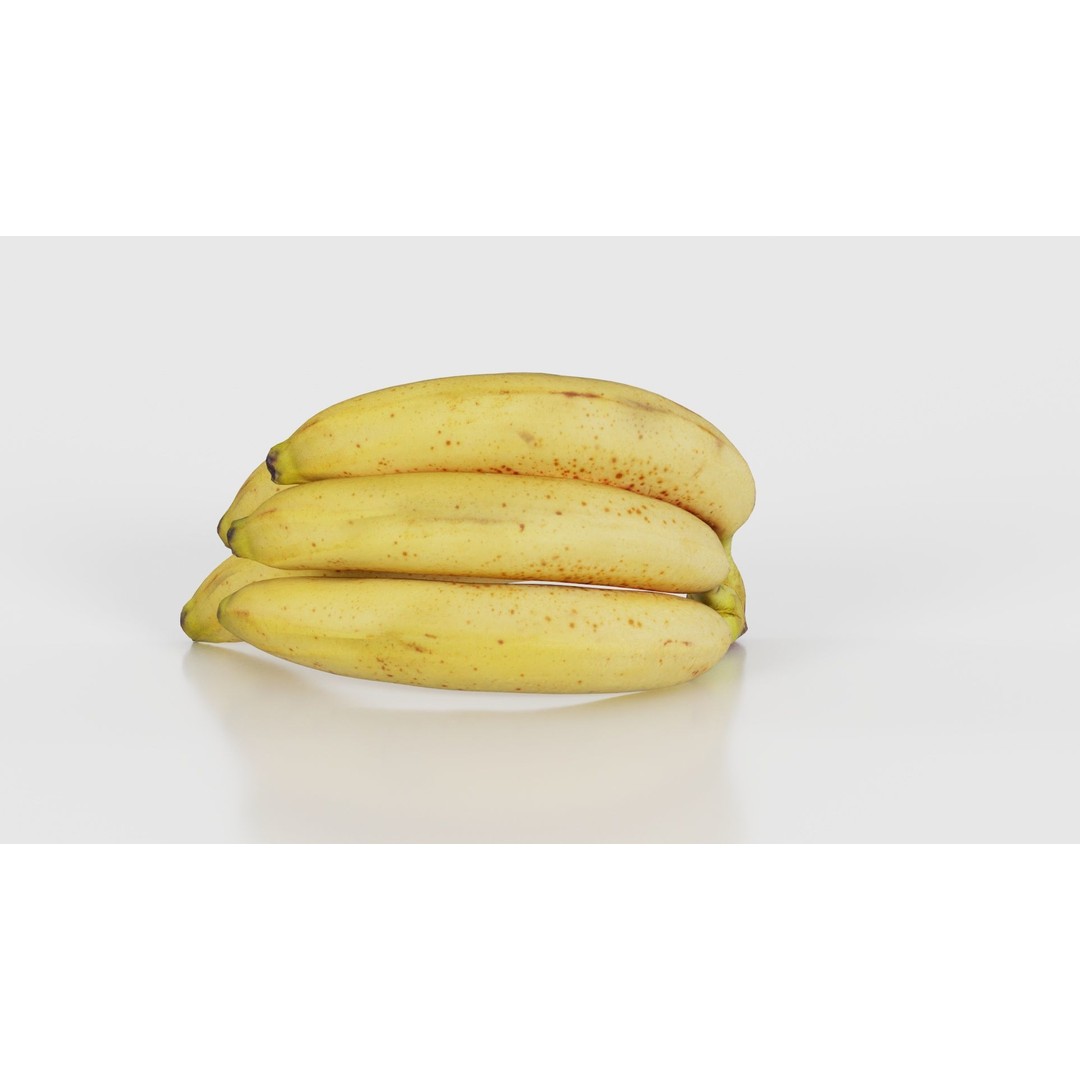 Banana Bunch 3D Model – Low Poly Game Asset, FBX, PBR Textures - View 22