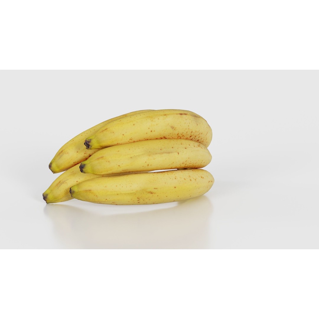 Banana Bunch 3D Model – Low Poly Game Asset, FBX, PBR Textures - View 23