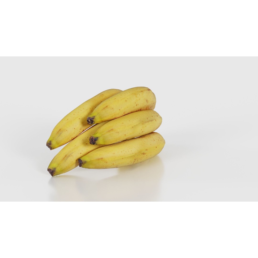 Banana Bunch 3D Model – Low Poly Game Asset, FBX, PBR Textures - View 24